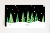 "Holiday Trees at Night" - Stationery in Midnight by Christina Novak - Front