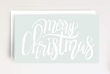 "Wispy Merry Christmas" - Stationery in Dusty Sky by Jen Boehler - Front