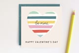 "Layered Heart Tag" - Stationery in Turquoise by Amber Barkley - Front