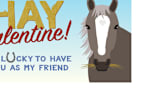 "Hay for Valentine" - Stationery in Sky blue by Johanna Phillips Huuva - Close-Up