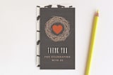 "Love Nest Tag" - Stationery in Charcoal by Amber Barkley - Front