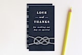 " Illustrated Knot Tag" - Stationery in Navy by Amber Barkley - Front