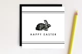 "Vintage Bunny Frame Gift Tag" - Stationery in Onyx by Amber Barkley - Front