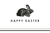 "Vintage Bunny Frame Gift Tag" - Stationery in Onyx by Amber Barkley - Close-Up