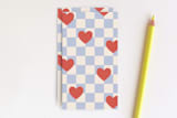 "Checkered Hearts Gift Tag" - Stationery in Cherry by Amber Barkley - Back