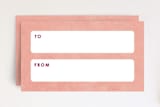 "XO Cookies Gift Tag" - Stationery in Peach by Amber Barkley - Back