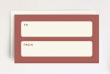"Checkerboard Frame Gift Tag" - Stationery in Currant by Amber Barkley - Back
