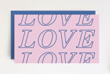"Love Love Love Gift Tag" - Stationery in Cobalt by Amber Barkley - Front