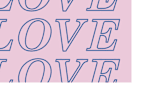 "Love Love Love Gift Tag" - Stationery in Cobalt by Amber Barkley - Close-Up