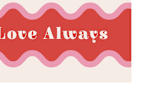 "Wavy Valentine Gift Tag" - Stationery in Scarlet by Amber Barkley - Close-Up