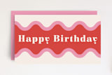 "Wavy Birthday Gift Tag" - Stationery in Scarlet by Amber Barkley - Front