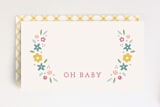 "Serafina Baby Shower Place Card" - Stationery in Marigold by Amber Barkley - Front