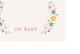 "Serafina Baby Shower Place Card" - Stationery in Marigold by Amber Barkley - Close-Up