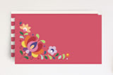 "Botanical Banner Place Card" - Stationery in Magenta by Amber Barkley - Front