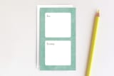 "The Many Travels Tag" - Stationery in Mint by Amber Barkley - Back