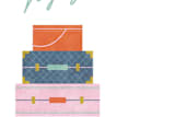 "The Many Travels Tag" - Stationery in Mint by Amber Barkley - Close-Up