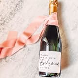 "Pairs well with Bridesmaid Duties Proposal Wine Label" - Bridesmaid Gifts in white by The Pretty Little Mess
