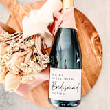 "Pairs well with Bridesmaid Duties Proposal Wine Label" - Bridesmaid Gifts in white by The Pretty Little Mess