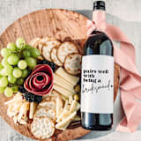"Bridesmaid Gift Wine Label | Pairs well with being a Bridesmaid" - Bridesmaid Gifts in white by The Pretty Little Mess