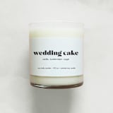 "Wedding Cake Soy Candle | 10.5oz Candle" - Bridesmaid Gifts in clear by Aria Bella Candles