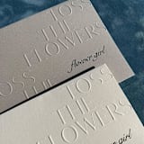 "Embossed & Hot Foil Flower Girl & Ring Bearer Cards" - Bridesmaid Gifts in gray by Eva Tadros