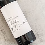 "Mother of the Groom Gift Wine Label | Pairs well with Mother of the Groom Duties" - Bridesmaid Gifts in white by The Pretty Little Mess