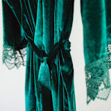 "Emerald Green Velvet Robe" - Bridesmaid Gifts in green by Jordan Perry