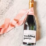 "Bridesmaid Gift Champagne Label | Ain't No Party Like a Wedding Party" - Bridesmaid Gifts in white by The Pretty Little Mess