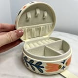 "Petal Passports Buttercream Jewelry Travel Case 1" - Bridesmaid Gifts in beige by Cindy Reynolds