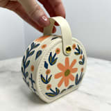 "Petal Passports Buttercream Jewelry Travel Case 1" - Bridesmaid Gifts in beige by Cindy Reynolds