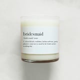 "Bridesmaid Definition Soy Candle | 10.5oz Candle" - Bridesmaid Gifts in clear by Aria Bella Candles