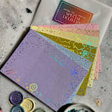 "Tooth Fairy Holographic Card Set of 6" - Bridesmaid Gifts in multicolorassorted-colors by Eva Tadros