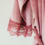 "Dusty Rose Velvet Robe" - Bridesmaid Gifts in pink by Jordan Perry