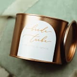 "Bride Tribe Candle for Bridesmaids" - Bridesmaid Gifts in gold by Jordan Perry