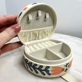 "Petal Passports Buttercream Jewelry Travel Case 2" - Bridesmaid Gifts in beige by Cindy Reynolds