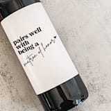 "Matron of Honor Gift Wine Label | Pairs well with being a Matron of Honor" - Bridesmaid Gifts in white by The Pretty Little Mess