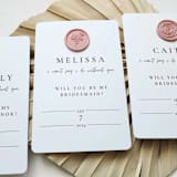 "Customized Minimalist Wax Seal Proposal Card" - Bridesmaid Gifts in white by MC silverlinings
