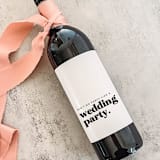 "Bridesmaid Gift Wine Label | Ain't No Party Like a Wedding Party" - Bridesmaid Gifts in white by The Pretty Little Mess