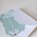 "Matron Of Honor Scroll Card" - Bridesmaid Gifts in green by Velvet Raptor