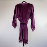 "Plum Purple Velvet Robe" - Bridesmaid Gifts in purple by Jordan Perry