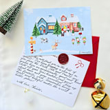 "Post Card from Santa- Handwritten Note from Santa- Personalized with Child's Name" - Bridesmaid Gifts in multicolor by Inkspiringletters