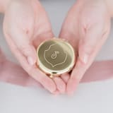 "Compact Mirror Engraved Crest" - Bridesmaid Gifts in multicolorassorted-colors by Charlotte Noordzij