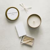"Maid of Honor Est. 2025 Soy Candle | Gold Travel Tin" - Bridesmaid Gifts in gold by Aria Bella Candles