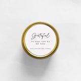 "Grateful To Have You By My Side Soy Candle | Gold Travel Tin" - Bridesmaid Gifts in gold by Aria Bella Candles