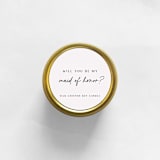 "Will You Be My Maid of Honor Soy Candle | Gold Travel Tin" - Bridesmaid Gifts in gold by Aria Bella Candles