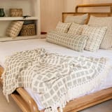 "Baru Small Throw  Sage Green" - Blankets and Throws in green by Tatiana Ordoñez