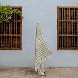 "Baru Small Throw  Sage Green" - Blankets and Throws in green by Tatiana Ordoñez
