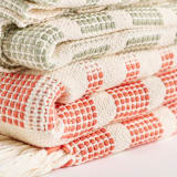 "Baru Small Throw  Terracotta Red" - Blankets and Throws in red by Tatiana Ordoñez