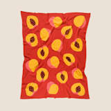 "Peach Throw Blanket" - Blankets and Throws in multicolor by Superstitchous
