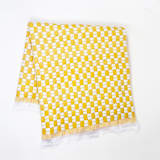 "Suzani Yellow and White Quilted Cotton Throw Blanket" - Blankets and Throws in yellow by Archive New York